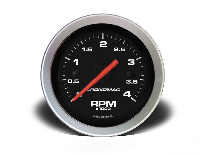 Contagiros 52mm 4.000 RPM DIESEL Sport - Preto