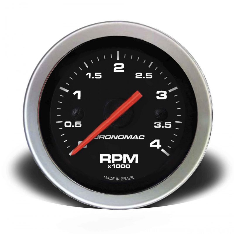 Contagiros 52mm 4.000 RPM DIESEL Sport - Preto
