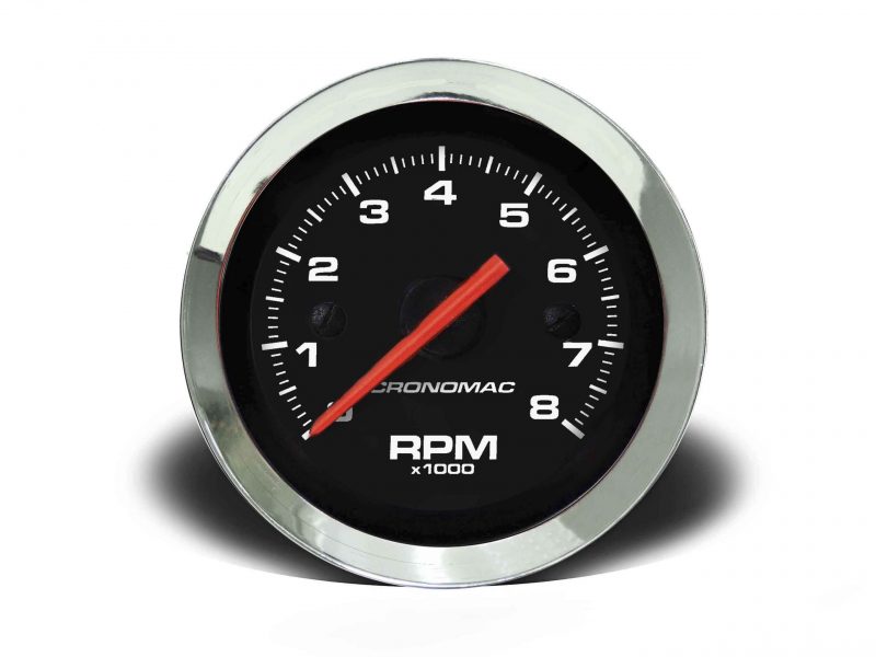 Contagiros 52mm 8.000 RPM Croma - Preto