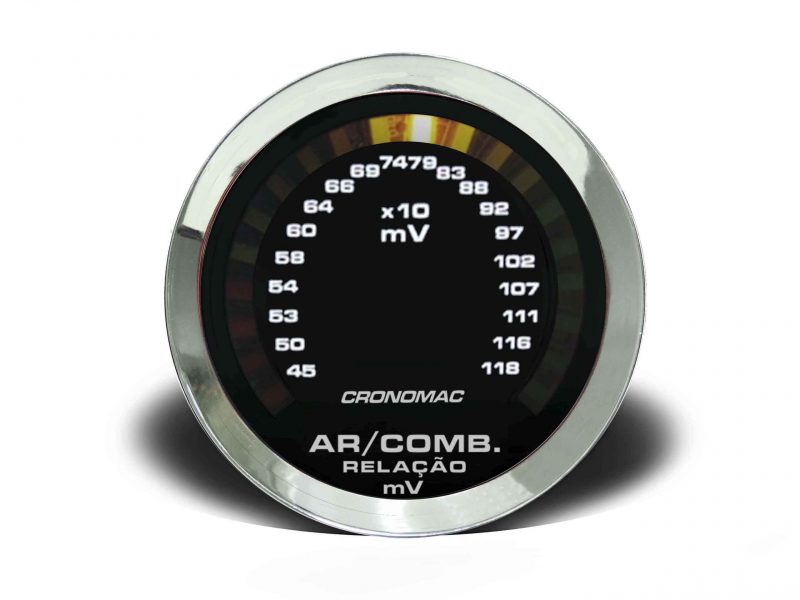Hallmeter 52mm Escala Croma - Preto