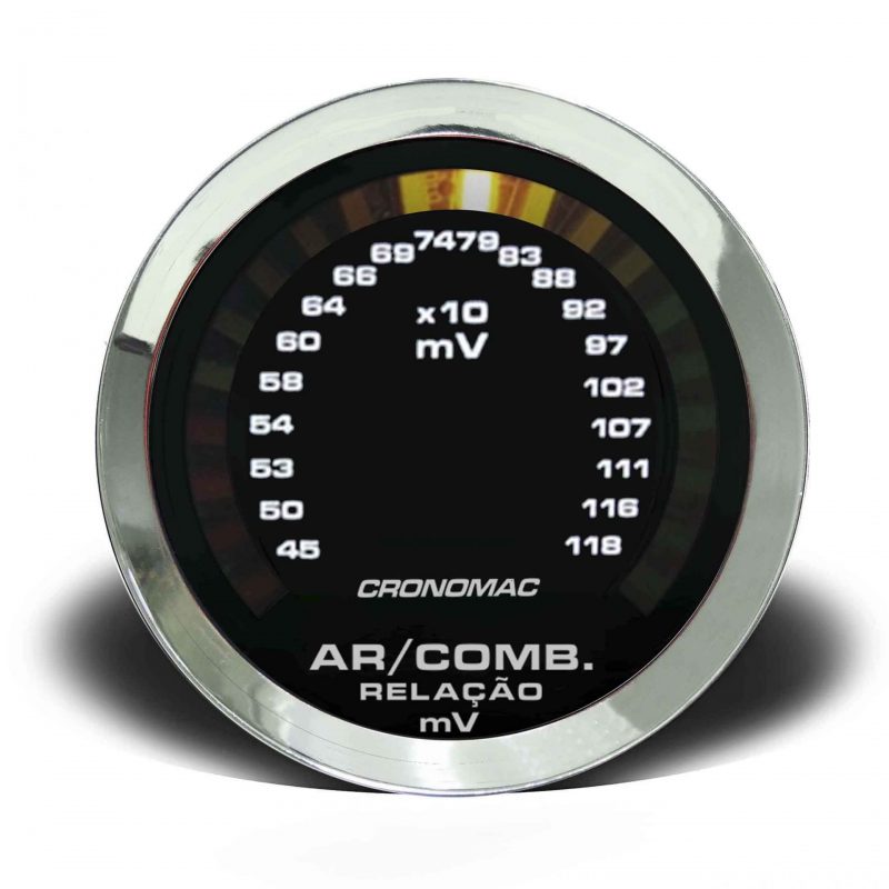 Hallmeter 52mm Escala Croma - Preto