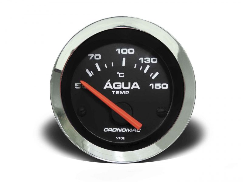 Termômetro Elétrico 52mm Água Croma - preto