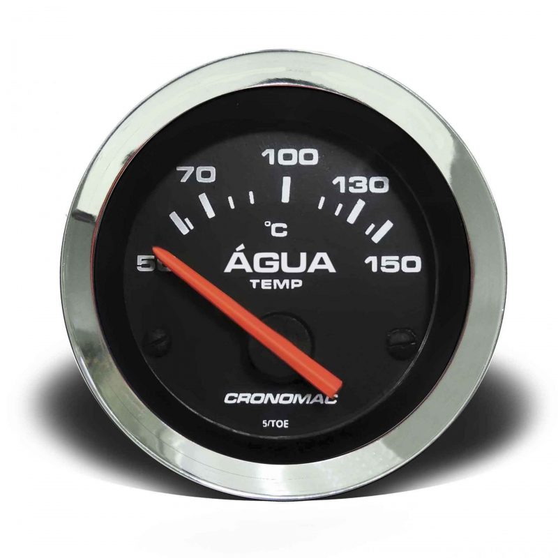 Termômetro Elétrico 52mm Água Croma - preto