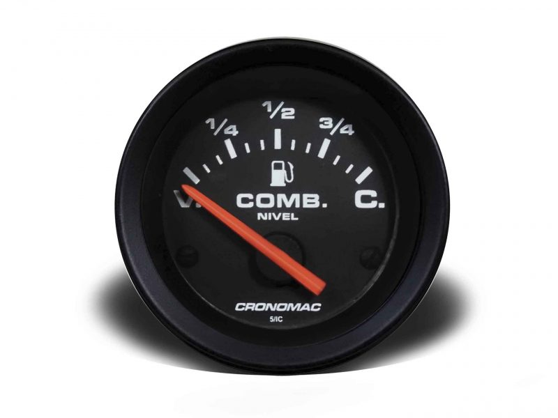Indicador de Nível de Combustível 52mm Elétrico Street - Preto