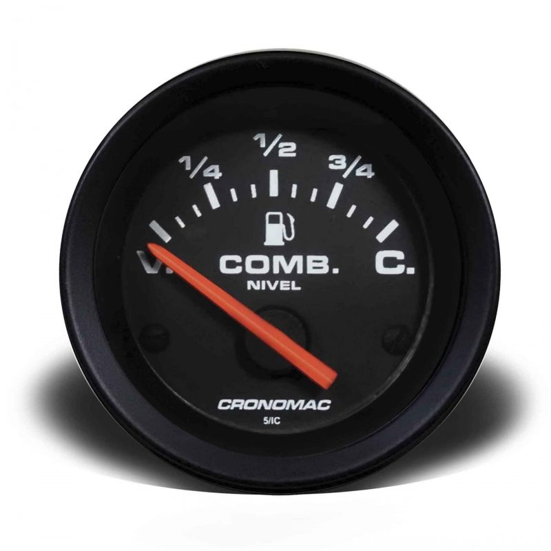 Indicador de Nível de Combustível 52mm Elétrico Street - Preto