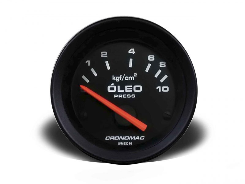 Manômetro Óleo 52mm Elétrico 10kg Street - Preto