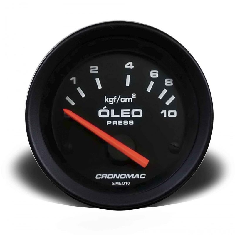 Manômetro Óleo 52mm Elétrico 10kg Street - Preto