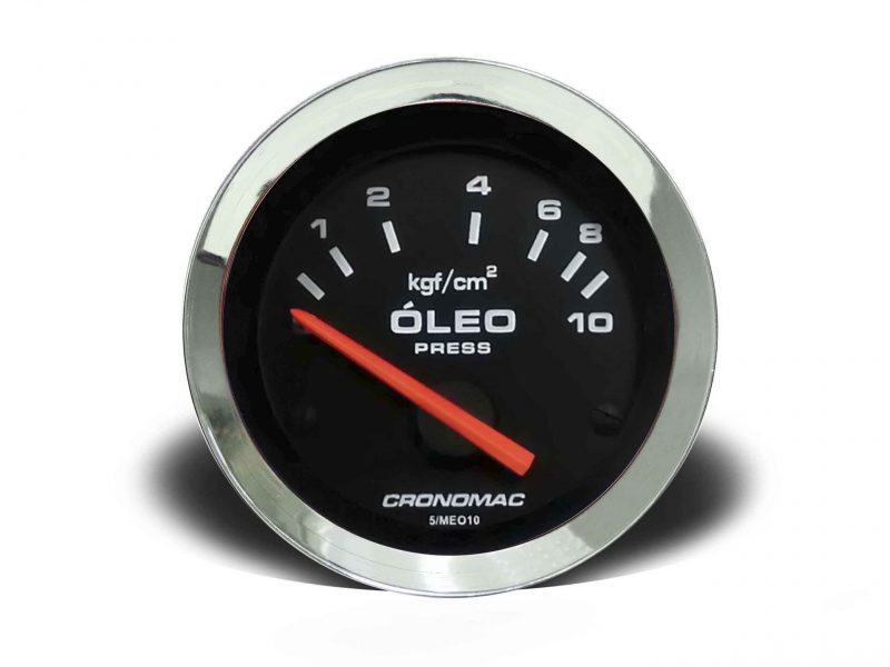 Manômetro Óleo 52mm Elétrico 10kg Croma - Preto