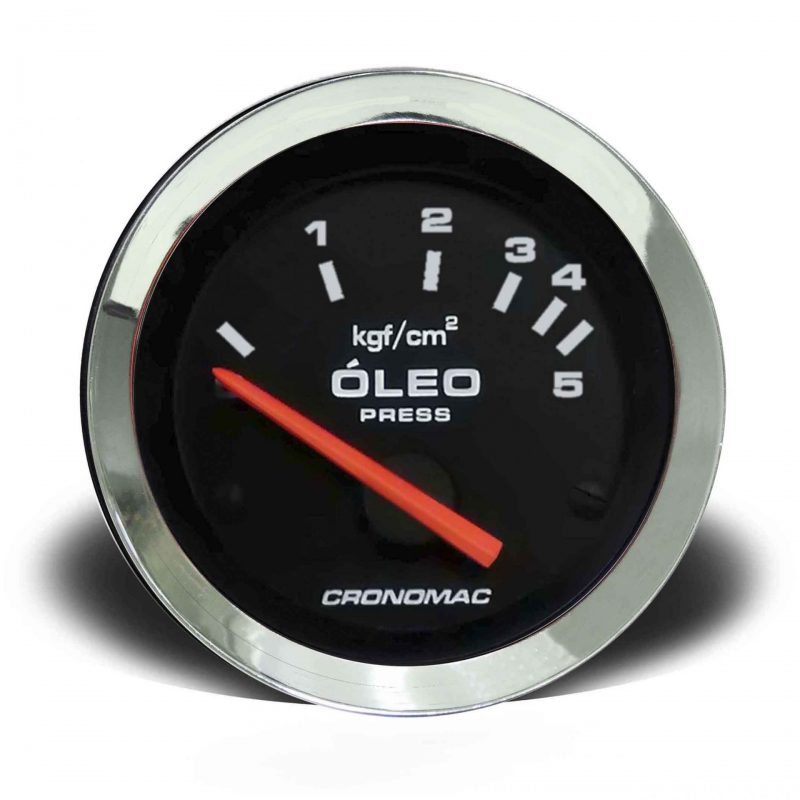 Manômetro Óleo 52mm Elétrico 5kg Croma - Preto
