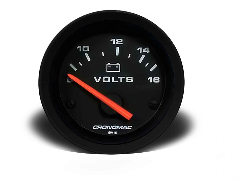 Voltimetro 60mm 12V Street - Preto