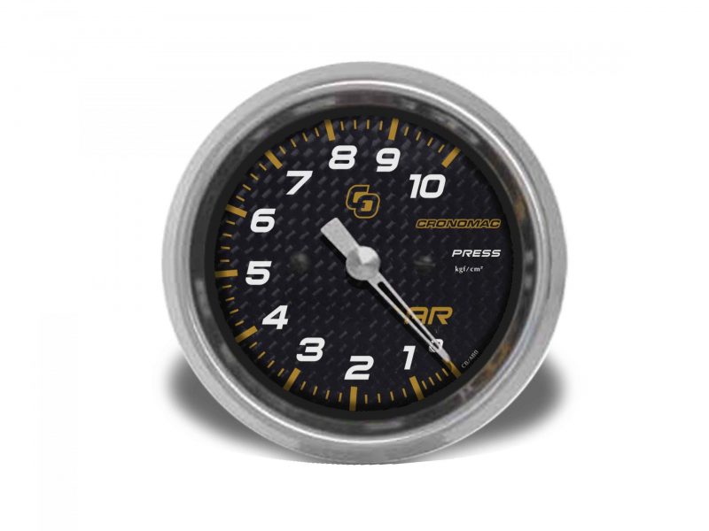 Manômetro Pressão Ar 60mm Mecânico 10Kg Carbono
