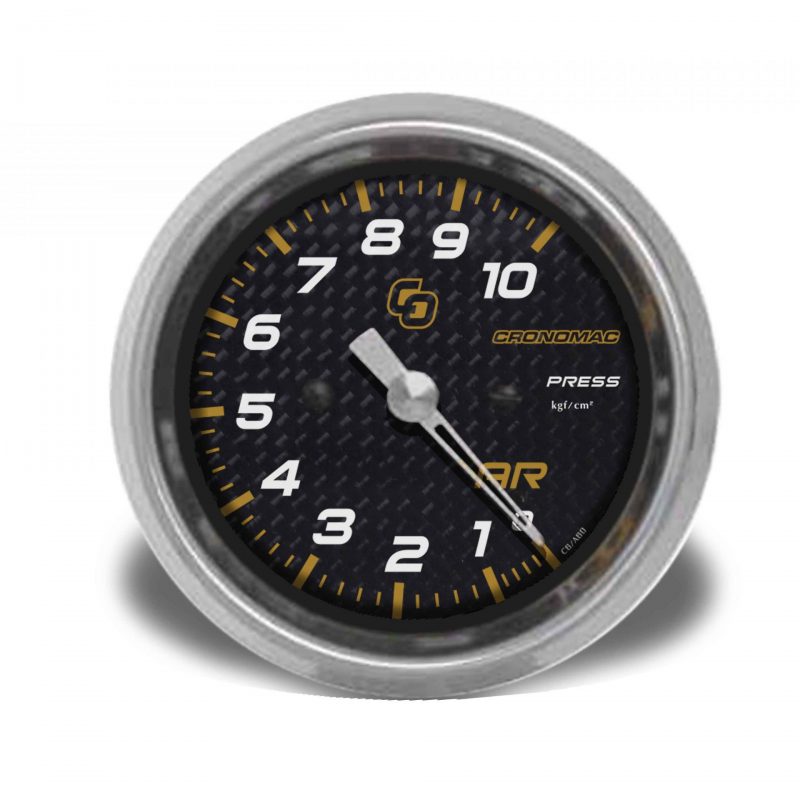 Manômetro Pressão Ar 60mm Mecânico 10Kg Carbono