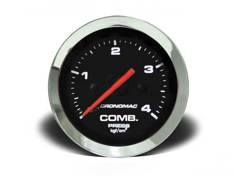 Manômetro Pressão Combustível 60mm Mecânico 4kg Croma - Preto