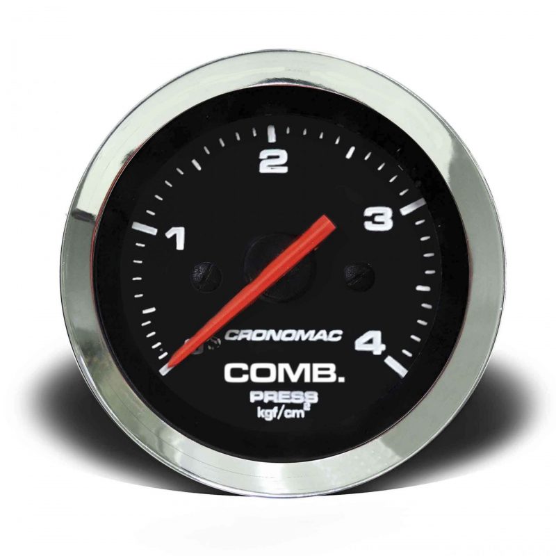 Manômetro Pressão Combustível 52mm Mecânico 4kg Croma - Preto