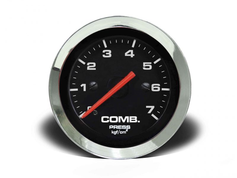 Manômetro Pressão Combustível 52mm Mecânico 7kg Croma - Preto
