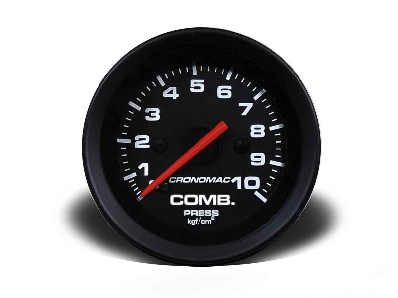 Manômetro Pressão Combustível 52mm Mecânico 10kg Street - Preto