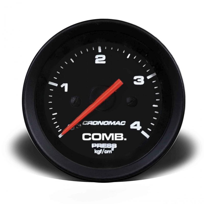 Manômetro Pressão Combustível 52mm Mecânico 4kg Street - Preto