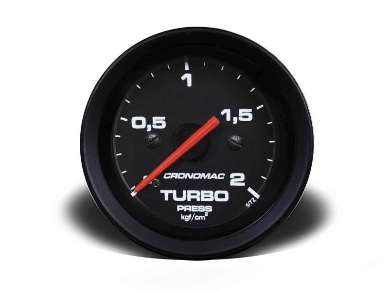 Manômetro Pressão Turbo 60mm Mecânico 2kg Street - Preto