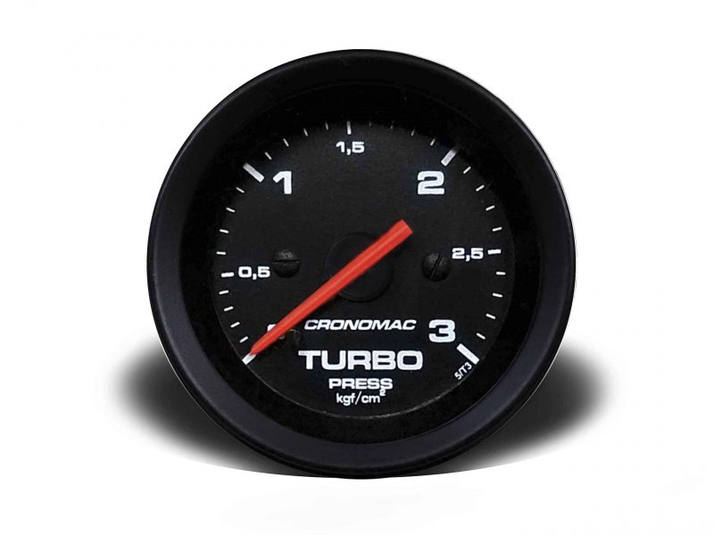 Manômetro Pressão Turbo 60mm Mecânico 3kg Street - Preto