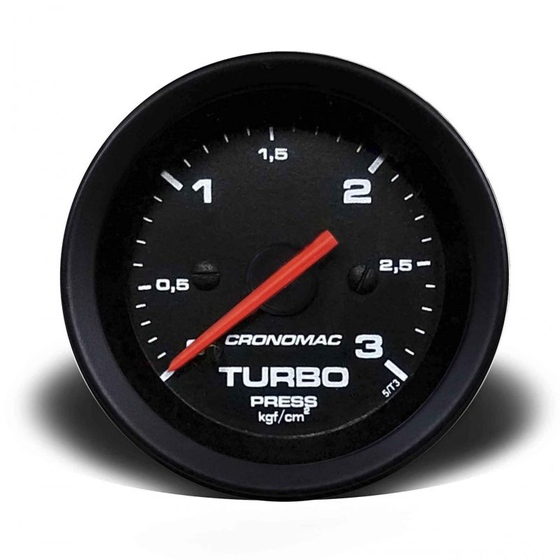 Manômetro Pressão Turbo 60mm Mecânico 3kg Street - Preto