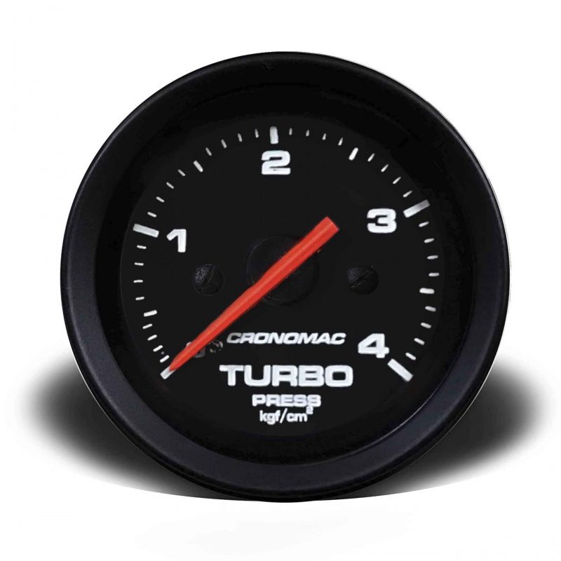 Manômetro Pressão Turbo 52mm Mecânico 4kg Street - Preto