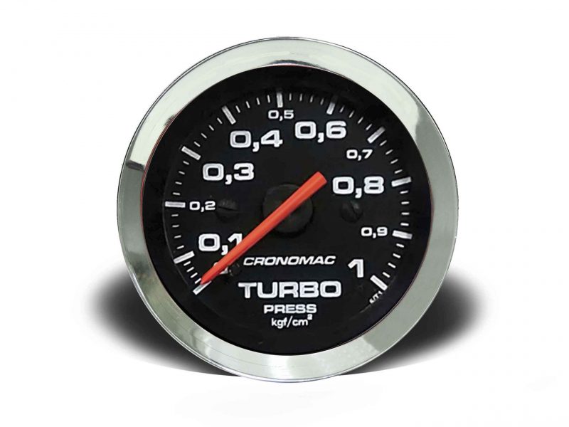 Manômetro Pressão Turbo 52mm Mecânico 1kg Croma - Preto
