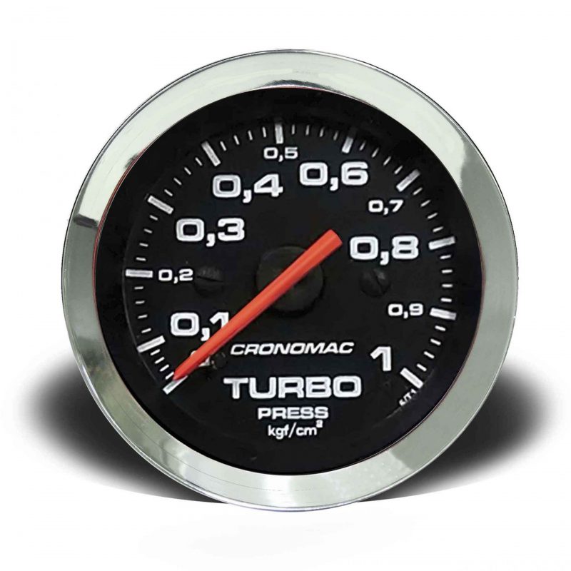 Manômetro Pressão Turbo 52mm Mecânico 1kg Croma - Preto