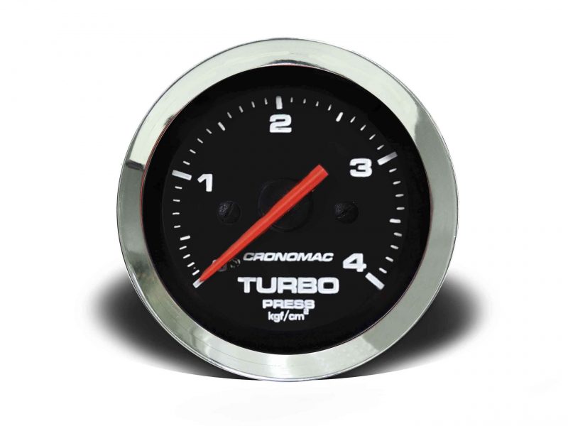Manômetro Pressão Turbo 52mm Mecânico 4kg Croma - Preto