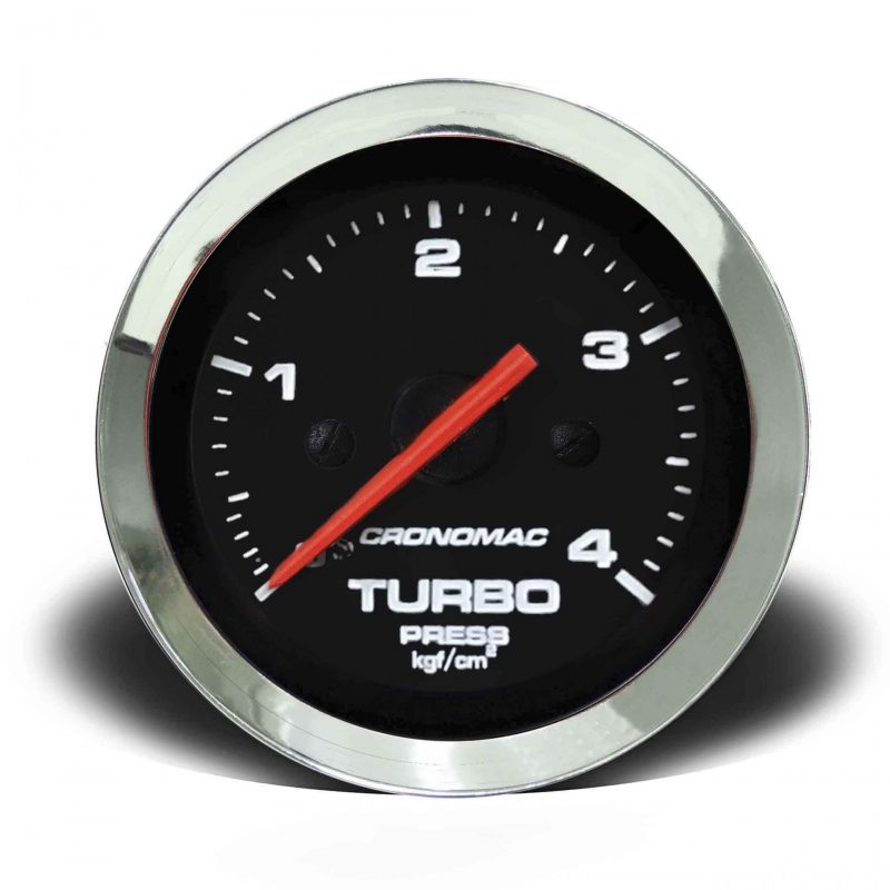 Manômetro Pressão Turbo 52mm Mecânico 4kg Croma - Preto