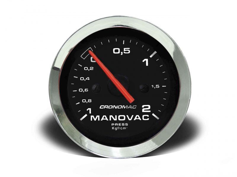 Manovácuo 60mm Mecânico 2kg Croma - Preto
