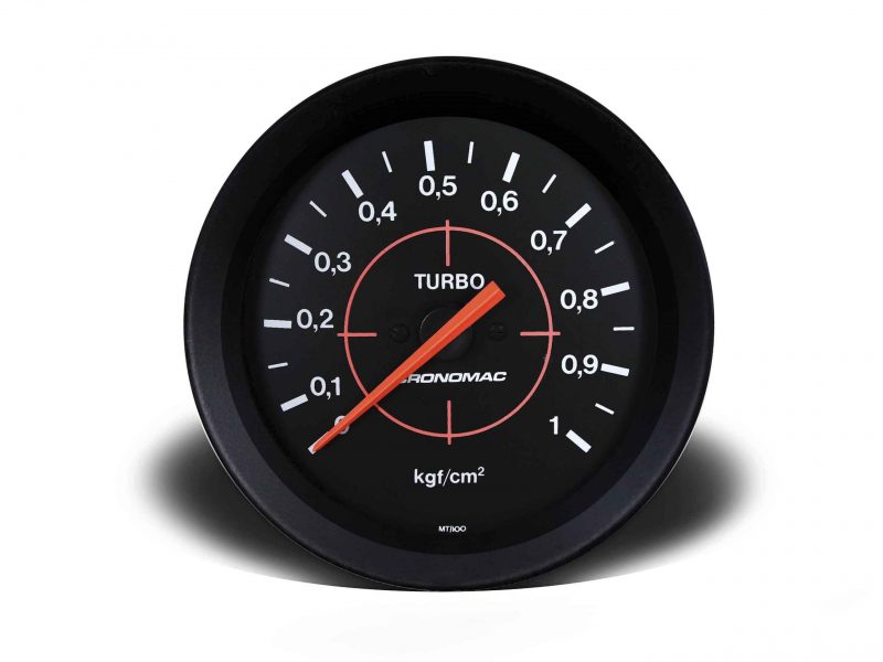 Manômetro Pressão Turbo 100mm Mecânico 1kg Street - Preto