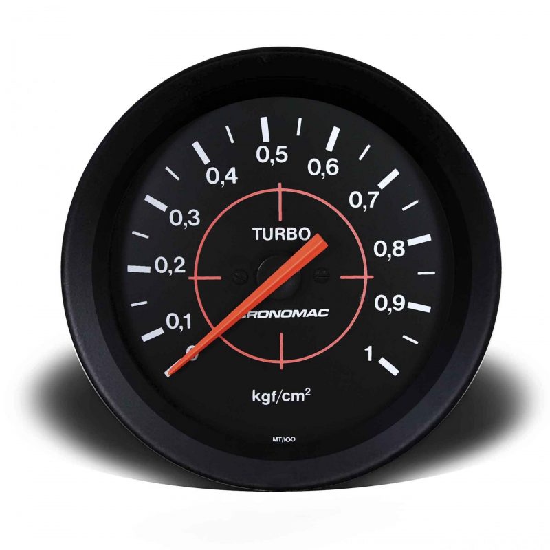 Manômetro Pressão Turbo 100mm Mecânico 1kg Street - Preto