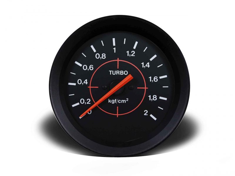 Manômetro Pressão Turbo 100mm Mecânico 2kg Street - Preto