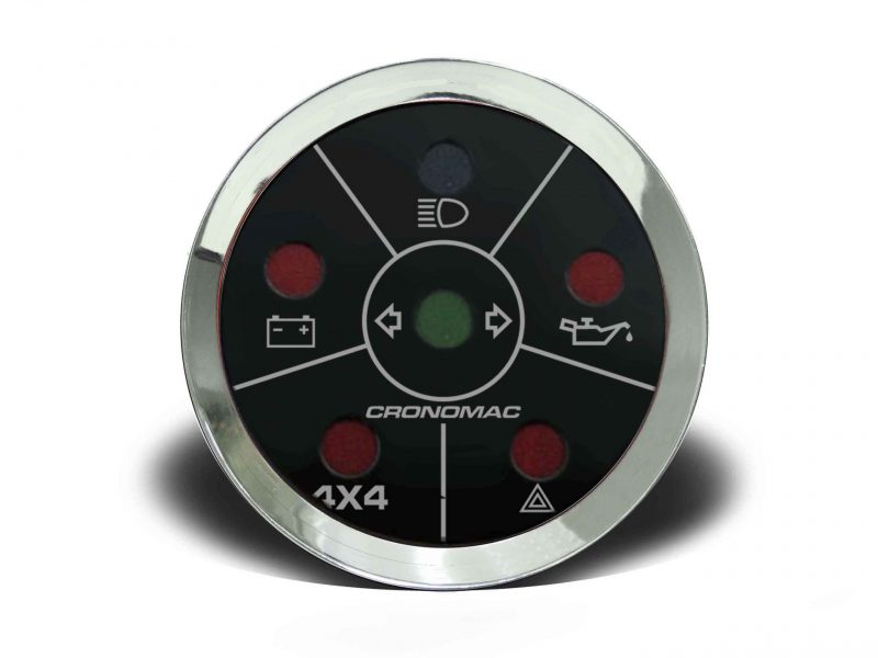 Sinaleira 52mm Elétrica 4x4 Croma - Preto