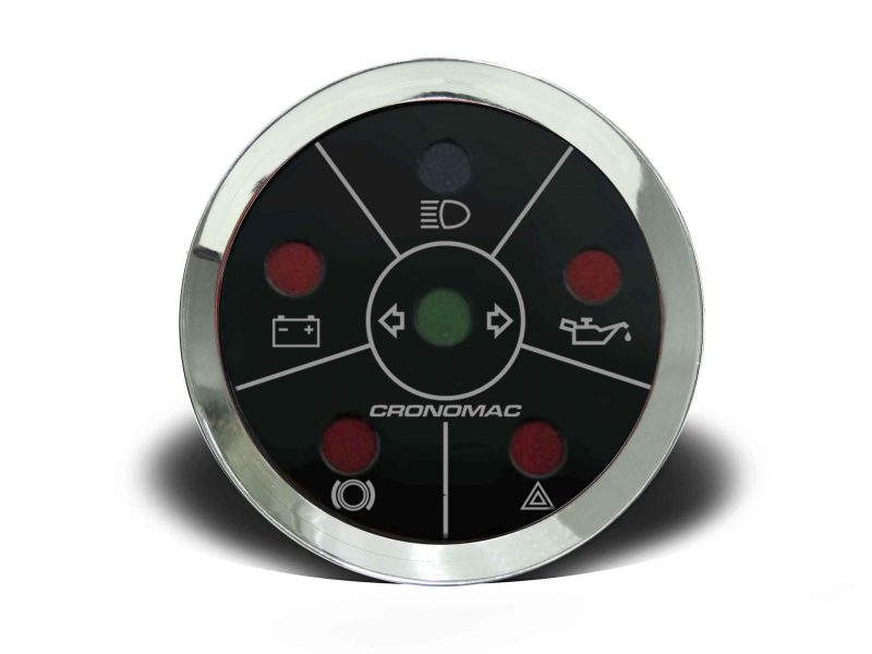 Sinaleira 52mm Elétrica Croma - Preto