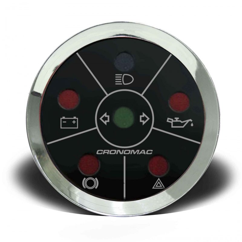 Sinaleira 52mm Elétrica Croma - Preto