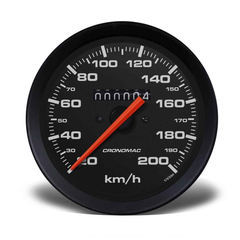 Velocímetro 85mm Mecânico 200kmh Street - Preto W 0.5