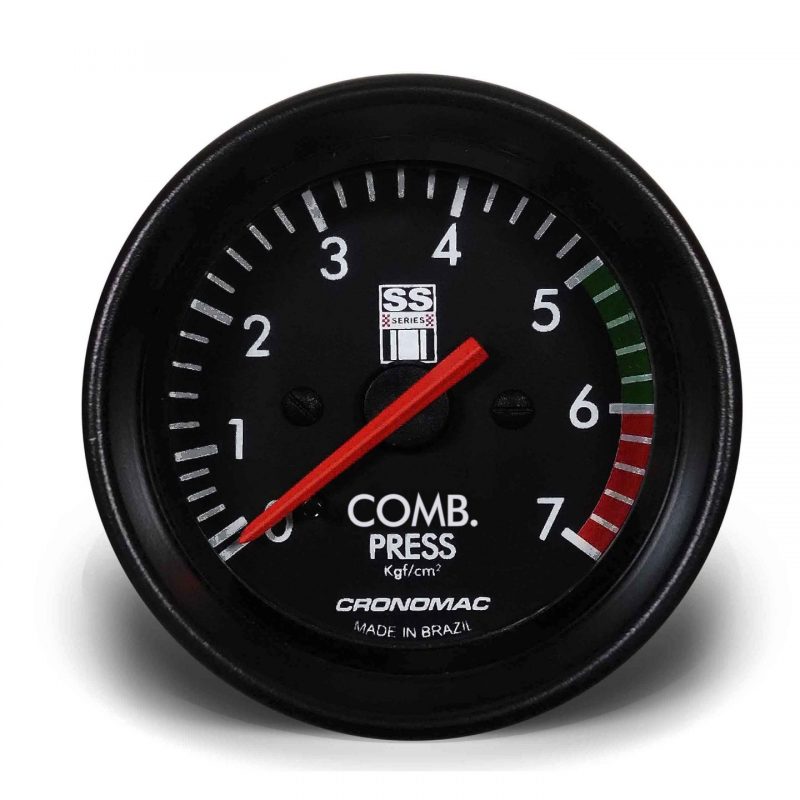 Manômetro Pressão Combustível 60mm Mecânico 7kg SS