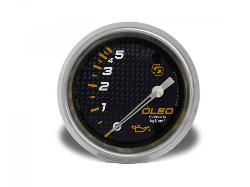 Manômetro Óleo 60mm Elétrico 5kg Carbono