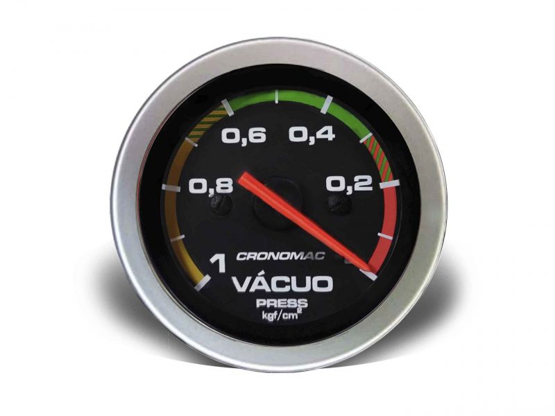 Manômetro Vácuo 52mm Mecânico Sport c/Faixa