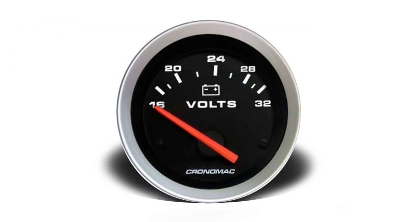 Voltímetro 52mm 24V Sport