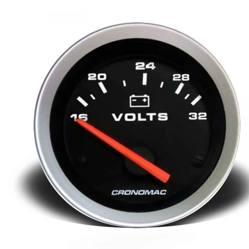 Voltímetro 52mm 24V Sport