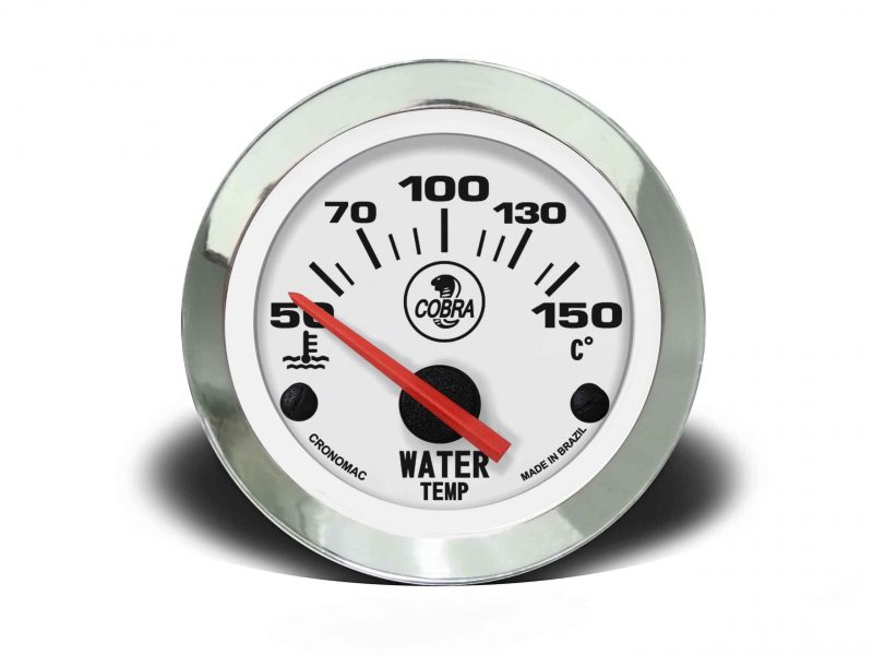 Termômetro Elétrico 52mm Água Cobra - Branco