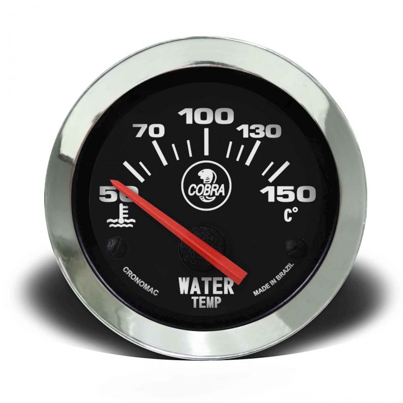 Termômetro Elétrico 52mm Água Cobra - Preto