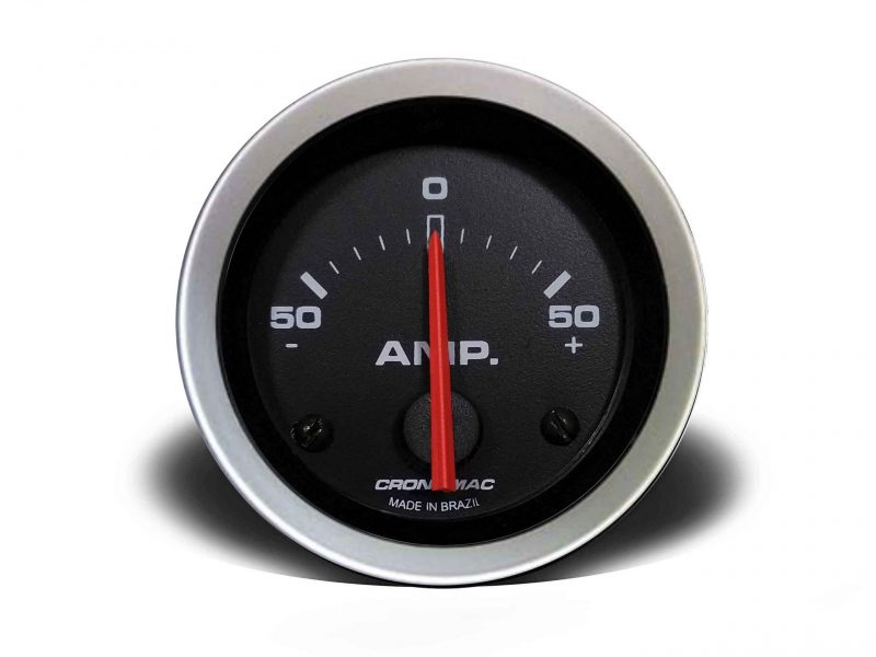 Amperimetro 52mm SPORT Preto