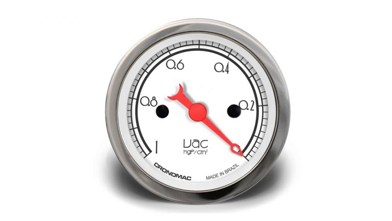 Manômetro Vácuo 52mm Mecânico HOT Silver