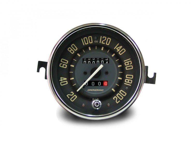 Velocímetro 110mm Mecânico 200kmh VW - Bege 2 hodômetros com sinaleira
