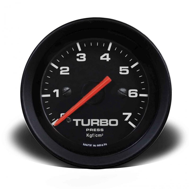 Manômetro Pressão Turbo 52mm Mecânico 7kg Street - Preto