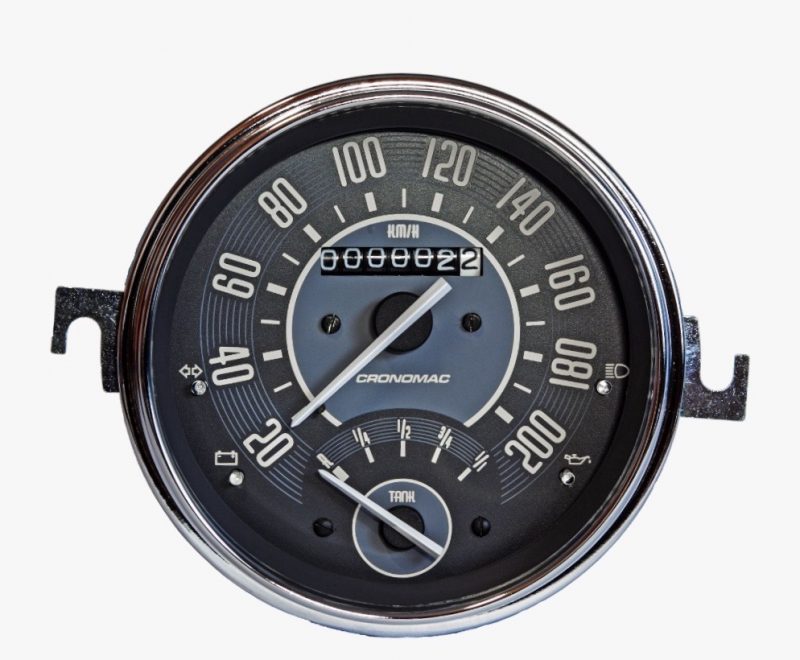 Velocímetro 110mm Mecânico 200kmh VW - Bege - Com Indicador de Combustível
