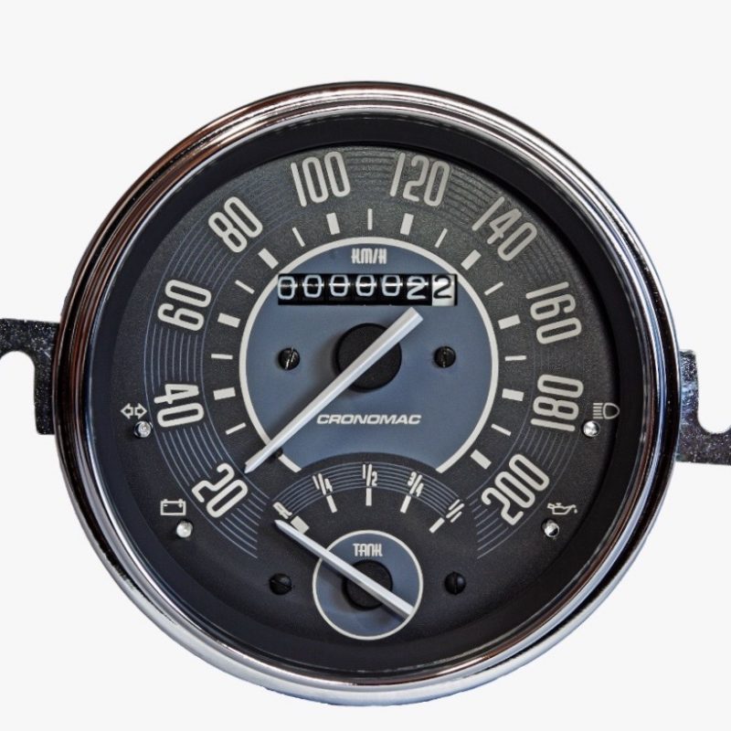 Velocímetro 110mm Mecânico 200kmh VW - Bege - Com Indicador de Combustível